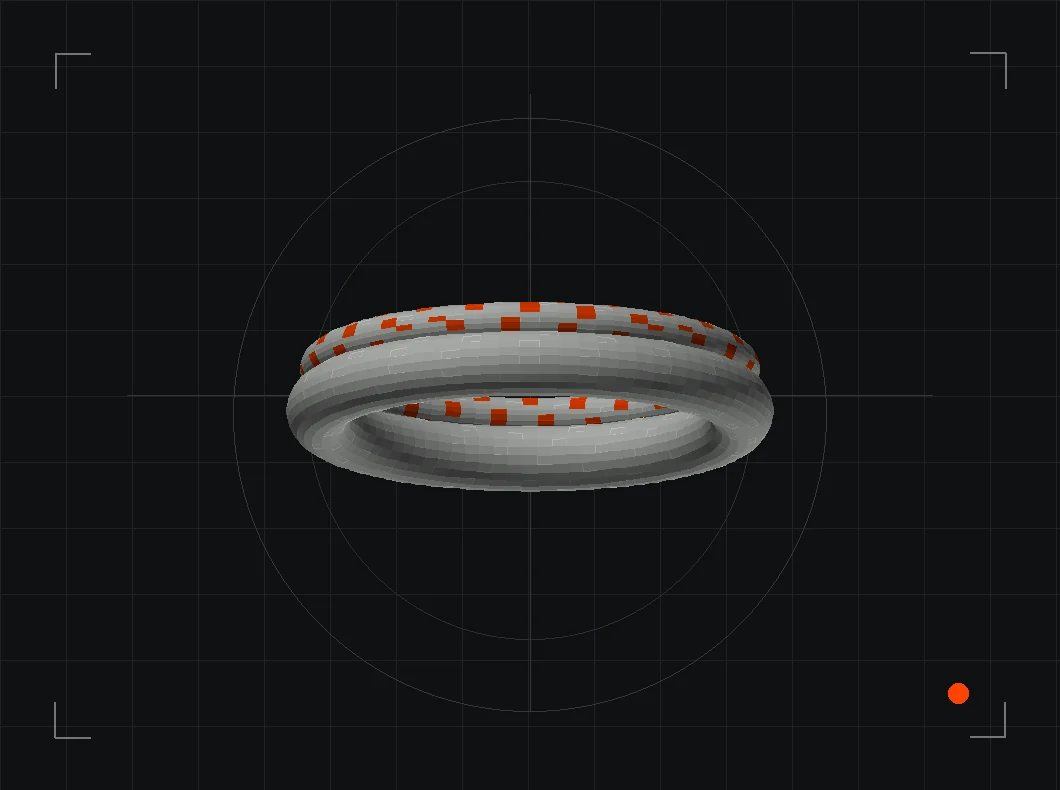 Repeated rings as a visual study of 3D structure
