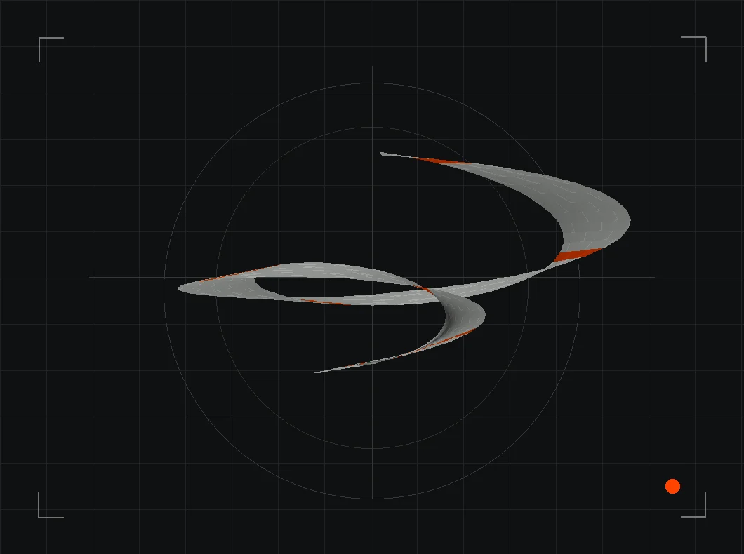Sweeping curved geometry above a technical drafting grid